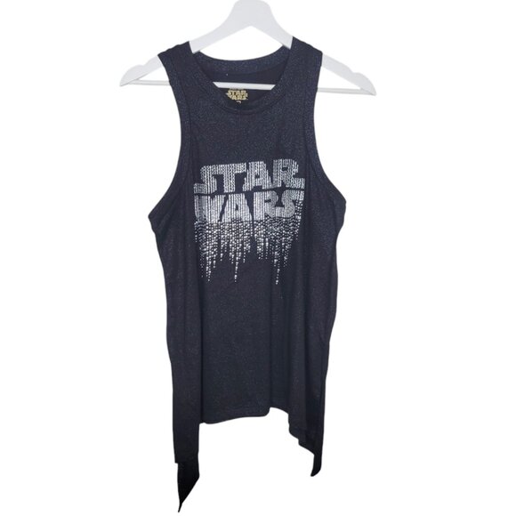 3/$20 Disney Star Wars Rhinestone Sparkly Sleeveless Racerback Tank Top M #3263 - Picture 1 of 4